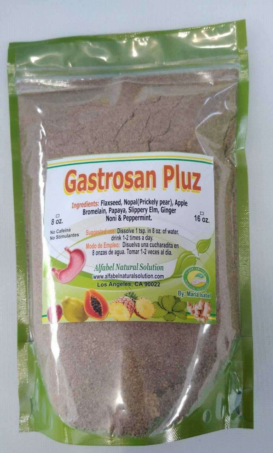 Linaza con hierbas digestion gases inflamacion Gastrosan pluz powder system 8 oz