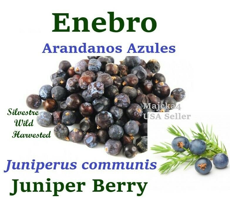Enebro Entero 4 oz Hierbas Juniper berries Whole Juniperus communis Herbal teas
