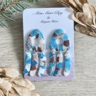 Marble translucent clay earrings