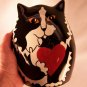 Ceramic Tuxedo Kitty Vase