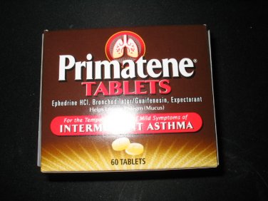 New Primatene Tablets 60 count asthma allergies exp 2/2019