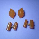 FAB VINTAGE Russian Baltic Amber Modernist Cufflinks and Earrings (clips) Retro