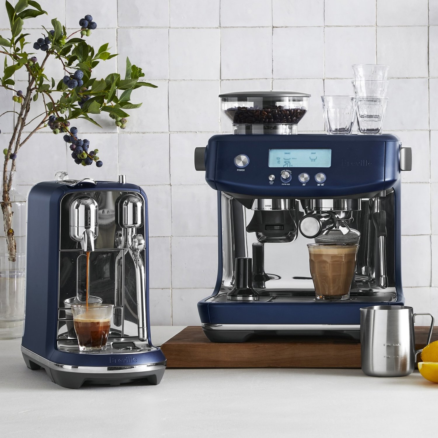 Nespresso Creatista Plus Espresso Machine by Breville, Damson Blue