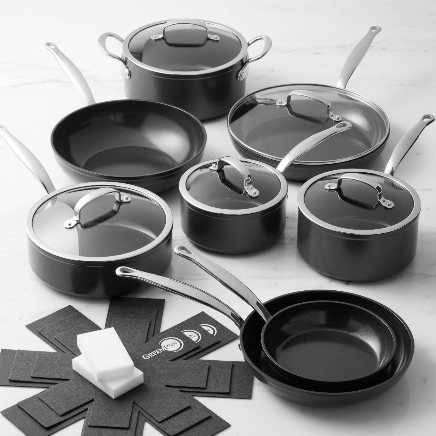 GreenPan Premiere Hard Anodized Ceramic Nonstick 13Piece Cookware Set