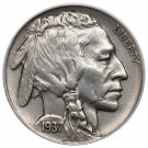1937 D 3 1/2 Leg Buffalo Nickel Five Cents A Very Rare & Sought After Collectors Copy Coin