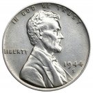 1944 S Lincoln Wheat Penny Cent Silver Plated A Rare & Sought After Collectors Copy Coin