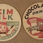 8 VINTAGE UNUSED HOOD DAIRY PAPER MILK CAPS 1940s 1950s