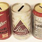 3 BLATZ MILLER MALT LIQUOR 150TH MILLER BEER CAN BANKS