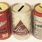 3 BLATZ MILLER MALT LIQUOR 150TH MILLER BEER CAN BANKS