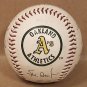OAKLAND As TEAM STAMPED AUTOGRAPH BASEBALL 1991 1992