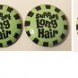 5 VINTAGE 1960s BUBBLE GUM PINS LONG HAIR & MINI SKIRTS