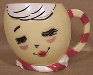 VINTAGE F & F MOLD DIE POP SODA SOFT DRINK ADVERTISING MUG CUP 1960s SCARCE