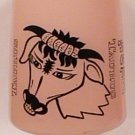TAURUS SIGN OF THE BULL MOD ZODIAC HOROSCOPE GOBLET GLASS 1960s MID CENTURY