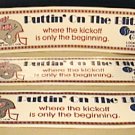 4 USFL CHICAGO BLITZ 1984 SCHEDULE PUTTIN ON THE BLITZ BUMPER STICKERS UNUSED