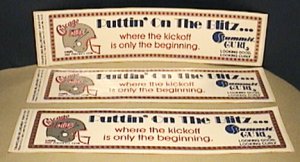 4 USFL CHICAGO BLITZ 1984 SCHEDULE PUTTIN ON THE BLITZ BUMPER STICKERS UNUSED