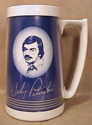 JOHNNY PETRAGLIA BRUNSWICK PBA BOWLING HALL OF FAME THERMAL MUG LTD ED 1983