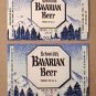2 SCHMIDTS BAVARIAN BEER BOTTLE LABELS 6 & 12 oz CHRISTIAN SCMIDT BREWING 1970s