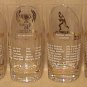 SET 4 GREAT SPORTS CHAMPION LEGENDS 1953 GLASSES RUTH BASEBALL FOOTBALL TENNIS GOLD TRIM