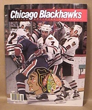 1991 1992 CHICAGO BLACKHAWKS YEARBOOK CHRIS CHELIOS ROENICK ED BELFOUR NHL