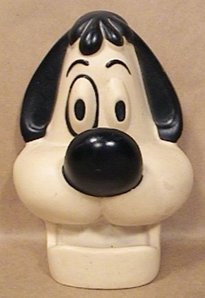 AVON DOG HEAD VINYL BATH TOY DOLL RING TOSS GAME 1960s SUCTION CUP