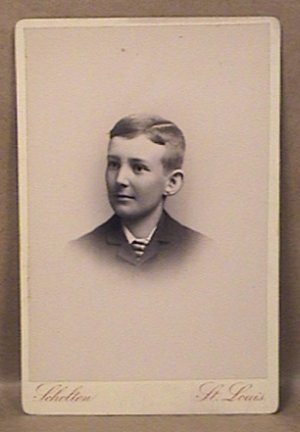 SCHOLTEN PORTRAITS PHOTO MILLICK BOY IN SUIT CDV ST LOUIS MO 1885 CABINET CARD