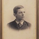 STEVENS ART STUDIO PHOTO BOY IN SUIT GIBSON HARRIS CDV CHICAGO ILLINOIS 1800S