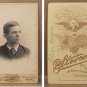 STEVENS ART STUDIO PHOTO BOY IN SUIT GIBSON HARRIS CDV CHICAGO ILLINOIS 1800S