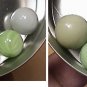8 AKRO AGATE GREEN GRAY BLUE OPAL OPAQUE SWIRL RAINBO MARBLES 1930s 1950s
