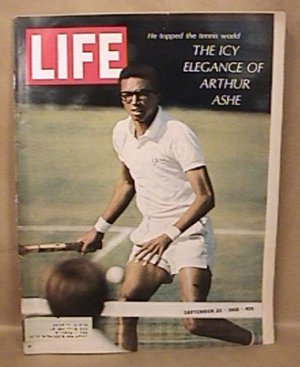 LIFE MAGAZINE ARTHUR ASHE TENNIS COVER SEPTEMBER 20 1968 EX NICE COND