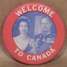 PRINCESS ELIZABETH QUEEN DUKE OF EDINBOROUGH 1950s PIN WELCOME TO CANADA