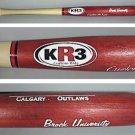MINI BASEBALL BAT KR 3 CALGARY OUTLAWS BROCK UNIVERSITY SOUVENIR 2003 WOOD 18"