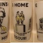 GLASS MARK TWAIN HOME FROSTED HAZEL ATLAS MISSOURI STATE MONUMENT NATIONAL 1950s