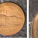 SAN FRANCISCO MINT BRONZE MEDAL UNITED STATES TREASURY 1874 1937 COMMEMORATIVE