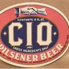 CIO BEER LABELS 10 UNUSED 1940s INTERNAL REVENUE TAX PAID TUBE CITY McKEESPORT