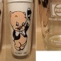 2 PORKY PIG PEPSI GLASS GLASSES Warner Bros 1973 Cartoon Cola Tumbler