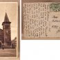 ANTIQUE POSTCARD SCT. PAULS KIRKEN LARNE STAMPED POST MARKED JULY 1938 DENMARK