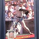 GRAIG NETTLES SIGNED 1986 DONRUSS ACTION ALL STARS AUTOGRAPH BASEBALL CARD