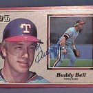 BUDDY BELL SIGNED 1983 DONRUSS ACTION ALL STARS AUTOGRAPH BASEBALL CARD