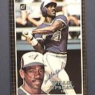 WILLIE UPSHAW SIGNED 1985 DONRUSS ACTION ALL STARS AUTOGRAPH BASEBALL CARD