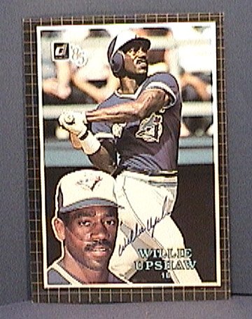 WILLIE UPSHAW SIGNED 1985 DONRUSS ACTION ALL STARS AUTOGRAPH BASEBALL CARD