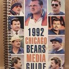 1992 CHICAGO BEARS FOOTBALL MEDIA GUIDE DITKA DENT SINGLETARY BUTLER