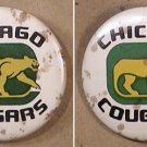2 CHICAGO COUGARS PINS HOCKEY WHA LOGO BUTTON 1970s