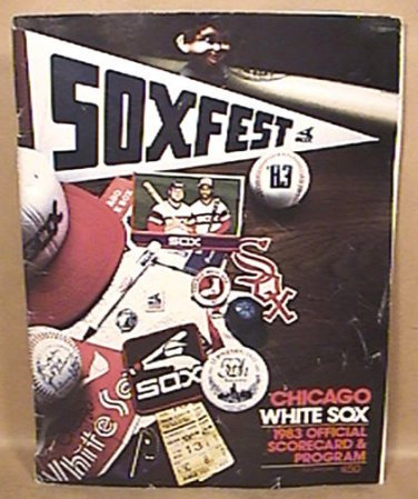 1983 CHICAGO WHITE SOX 75th ANNIVERSARY SEASON OFFICIAL SCORE BOOK SCORED