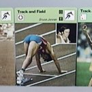 1977 SPORTSCASTER 3 TRACK FIELD CARDS RAFER JOHNSON BRUCE JENNER DECATHLON SCORE