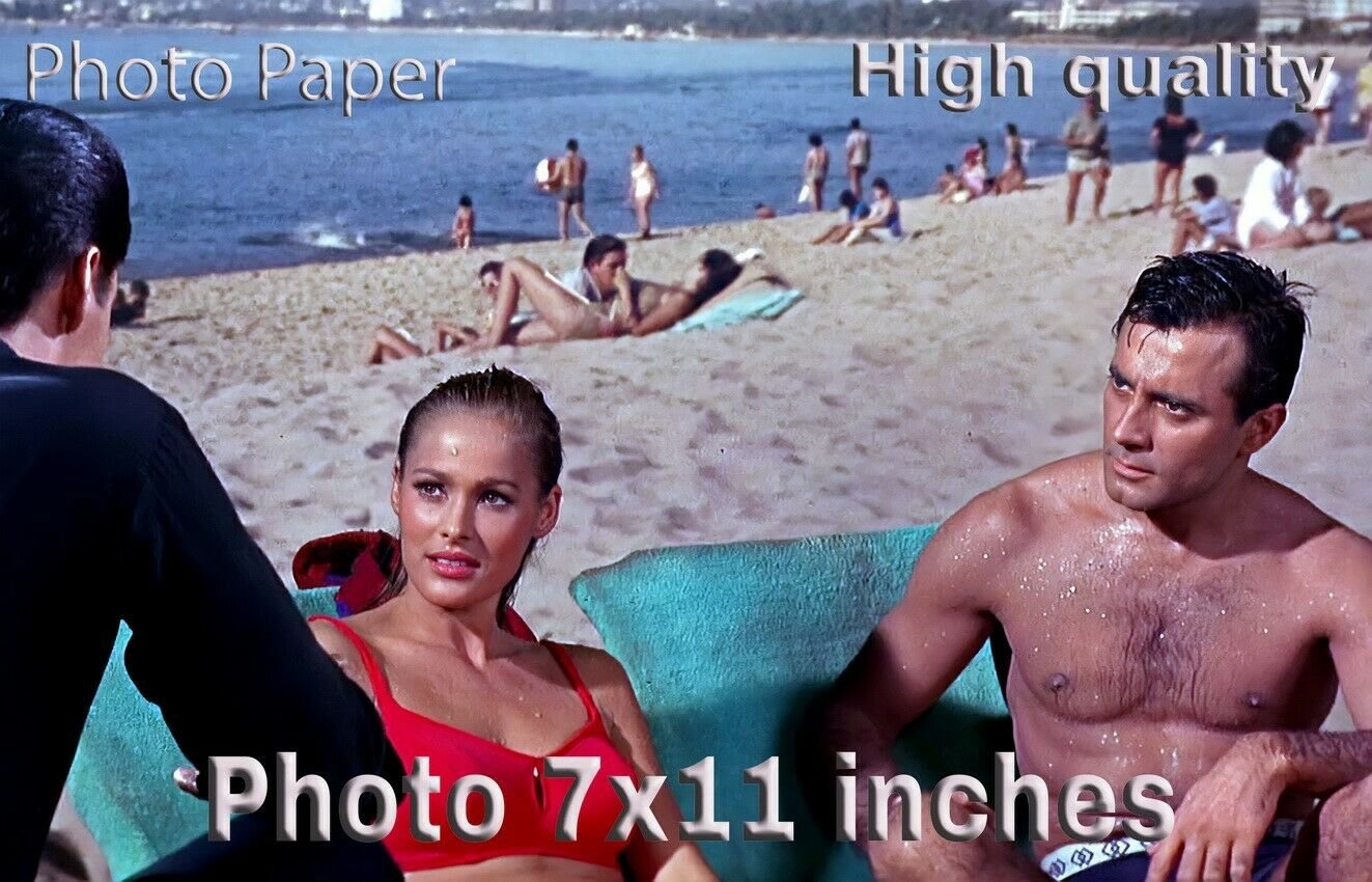 Ursula Andress Alejandro Rey FUN in ACAPULCO HQ PHOTO 11x7 inches #02