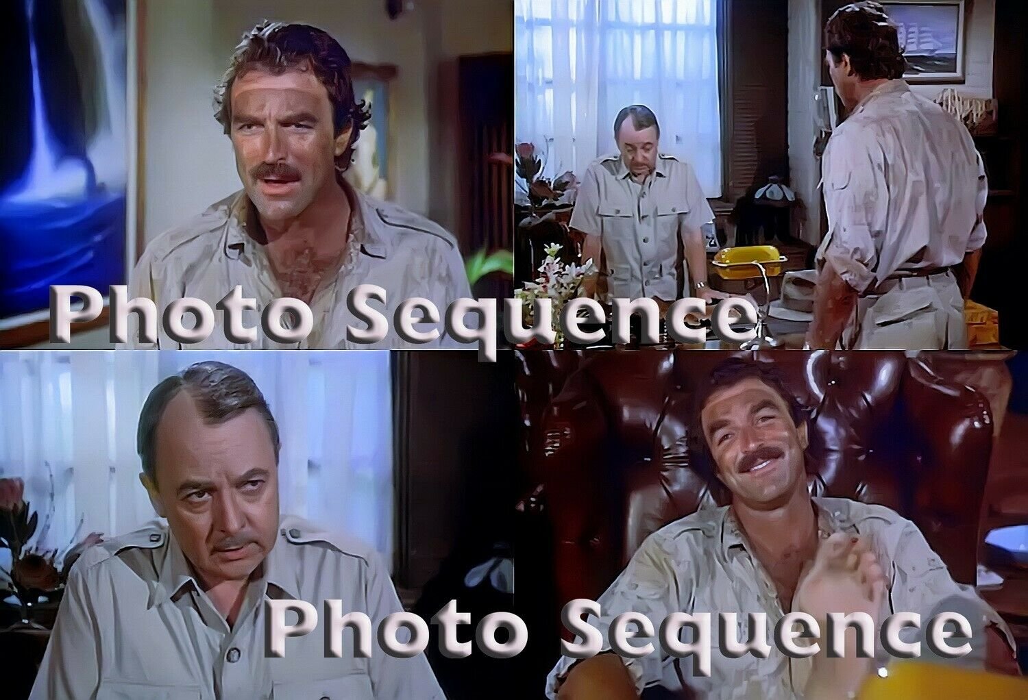 MAGNUM Tom Selleck John Hillerman PHOTO Sequence #04