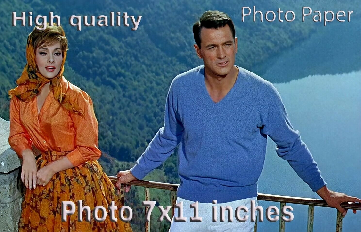 COME SEPTEMBER Gina Lollobrigida Rock Hudson PHOTO HQ 11x7 inches #02