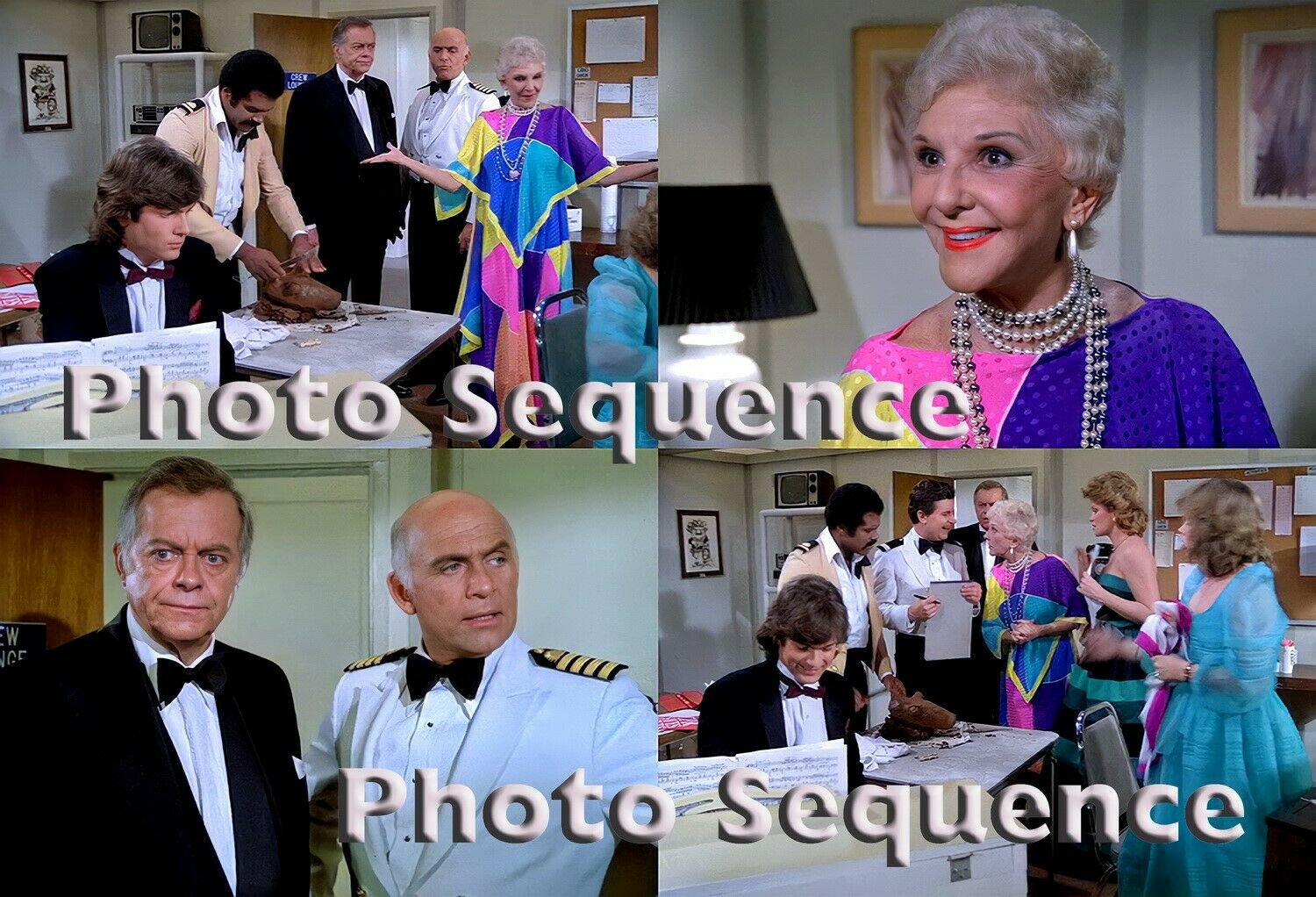 THE LOVE BOAT Mary Martin Gavin MacLeod Max Showalter PHOTO Sequence #1