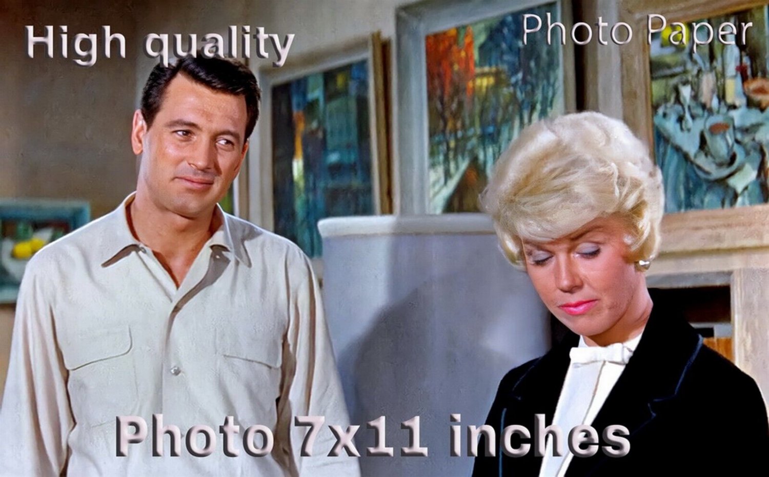 Rock Hudson Doris Day Pillow Talk PHOTO HQ 11x7 inches #02