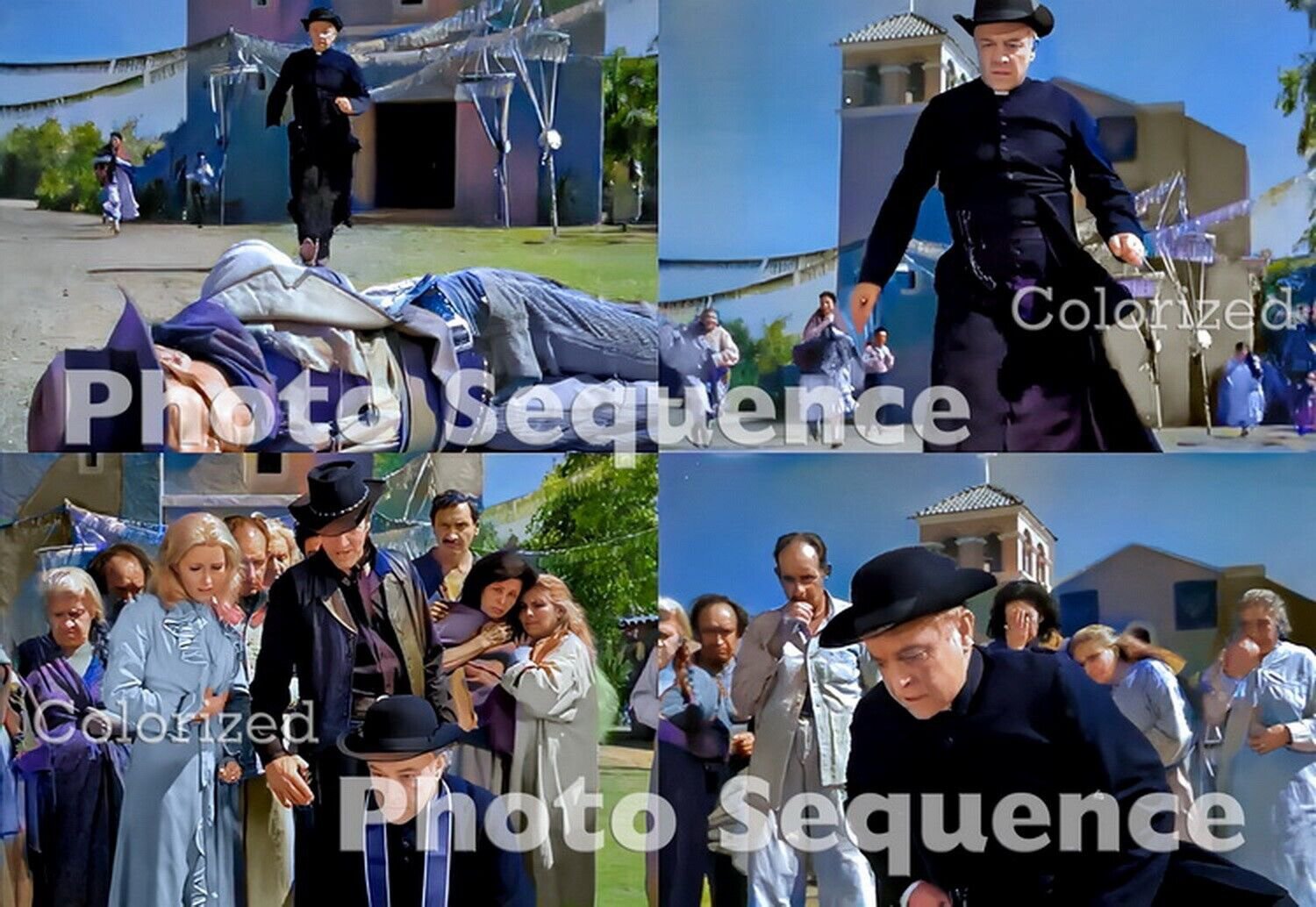 Ramon Novarro Laura Devon Dean Martin RAWHIDE PHOTO Sequence COLORIZED 01